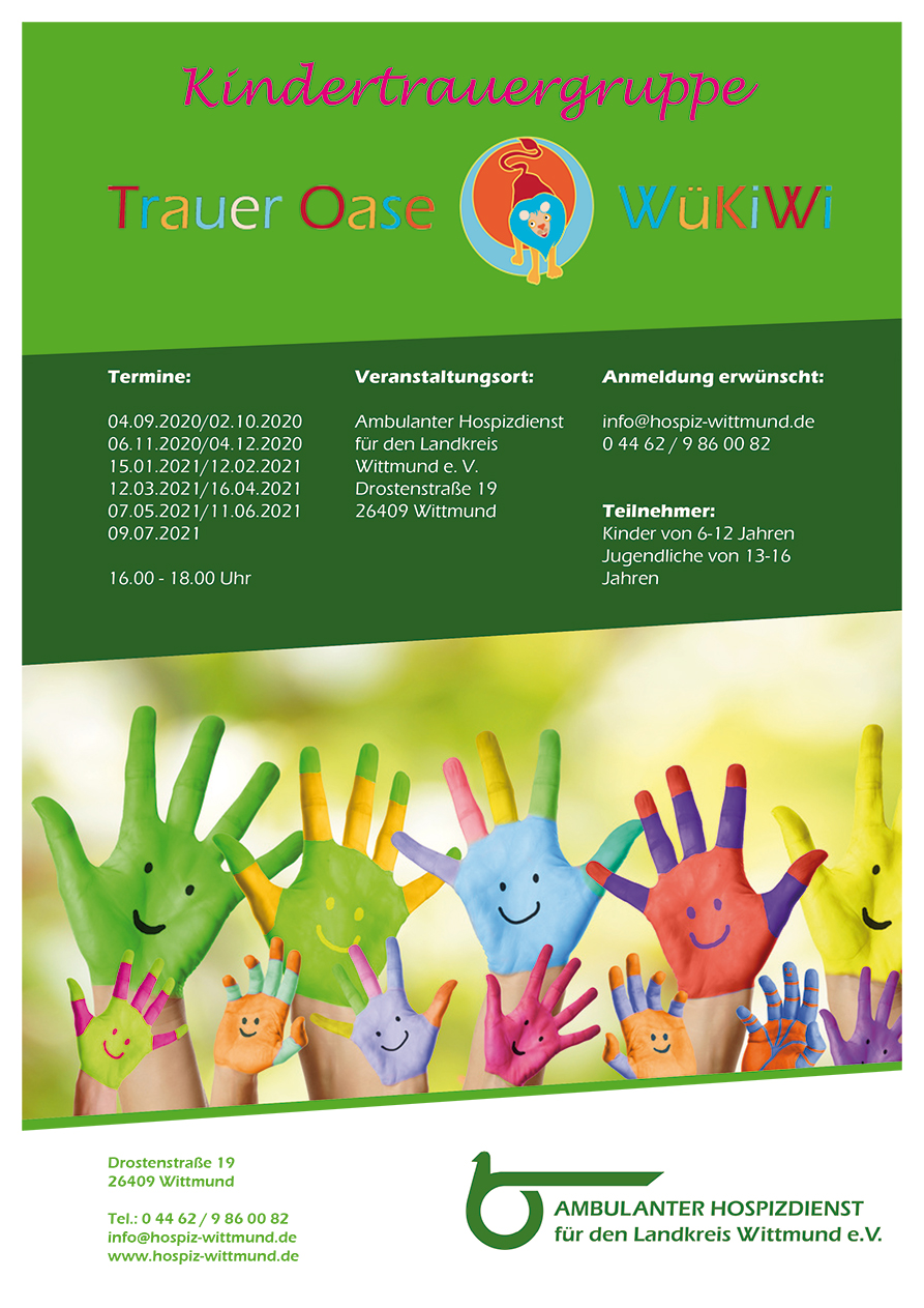 Plakat Kindertrauergruppe 2 Halbjahr 2020 1 Halbjahr 2021